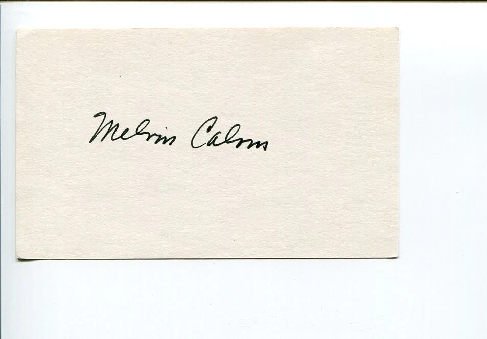 Melvin Calvin 1961 Nobel Prize Winner Chemistry Calvin Cycle Signed Autograph