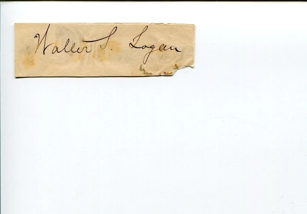 Walter Seth Logan Famous NY New York Lawyer Author Signed Autograph