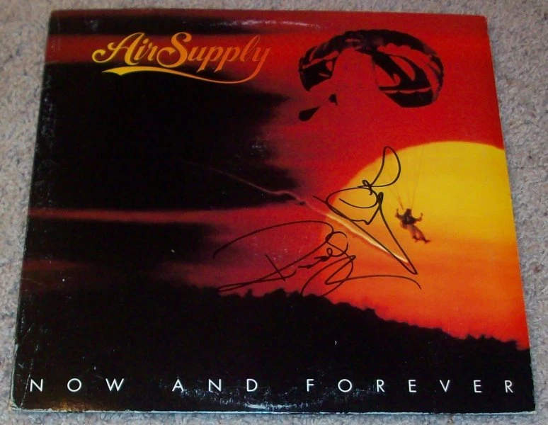 AIR SUPPLY SIGNED AUTOGRAPH NOW AND FOREVER ALBUM GRAHAM RUSSELL HITCHCOCK