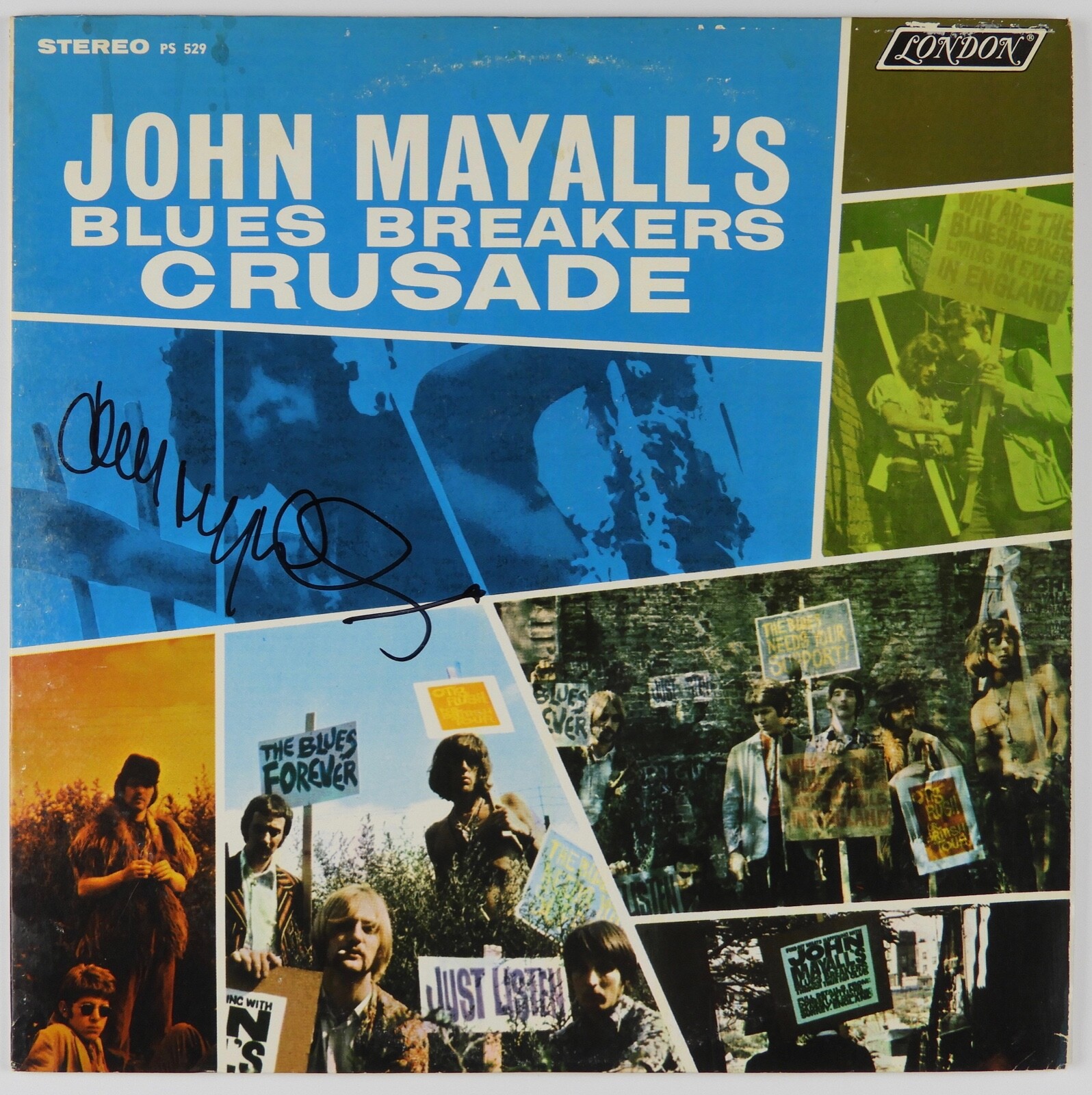 John Mayall's JSA Signed Autograph Record Album Vinyl Blues Breakers Crusade