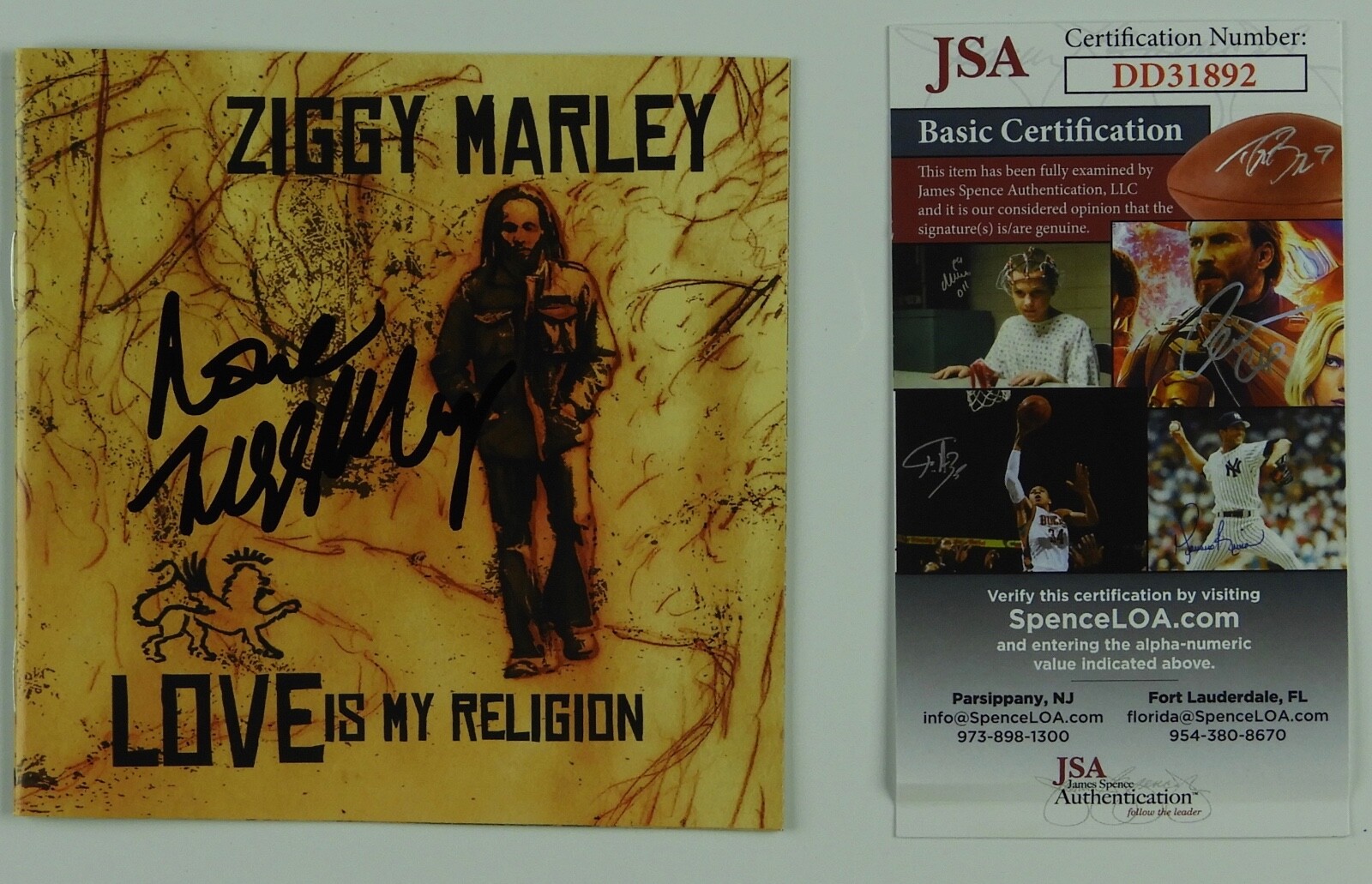 ZIGGY MARLEY JSA SIGNED AUTOGRAPH CD BOOKLET LOVE IS MY RELIGION COLLECTIBLE MEMORABILIA