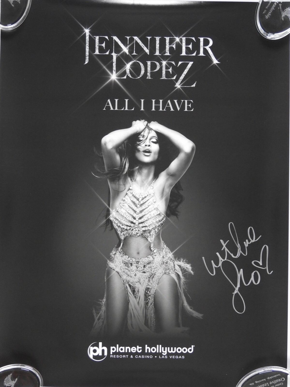 Jennifer Lopez Poster JSA Signed Autograph All I Have Vegas Poster JLO