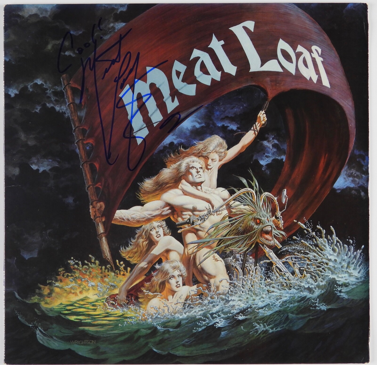 Meat Loaf Dead Ringer Signed Autograph JSA Album Vinyl Record LP