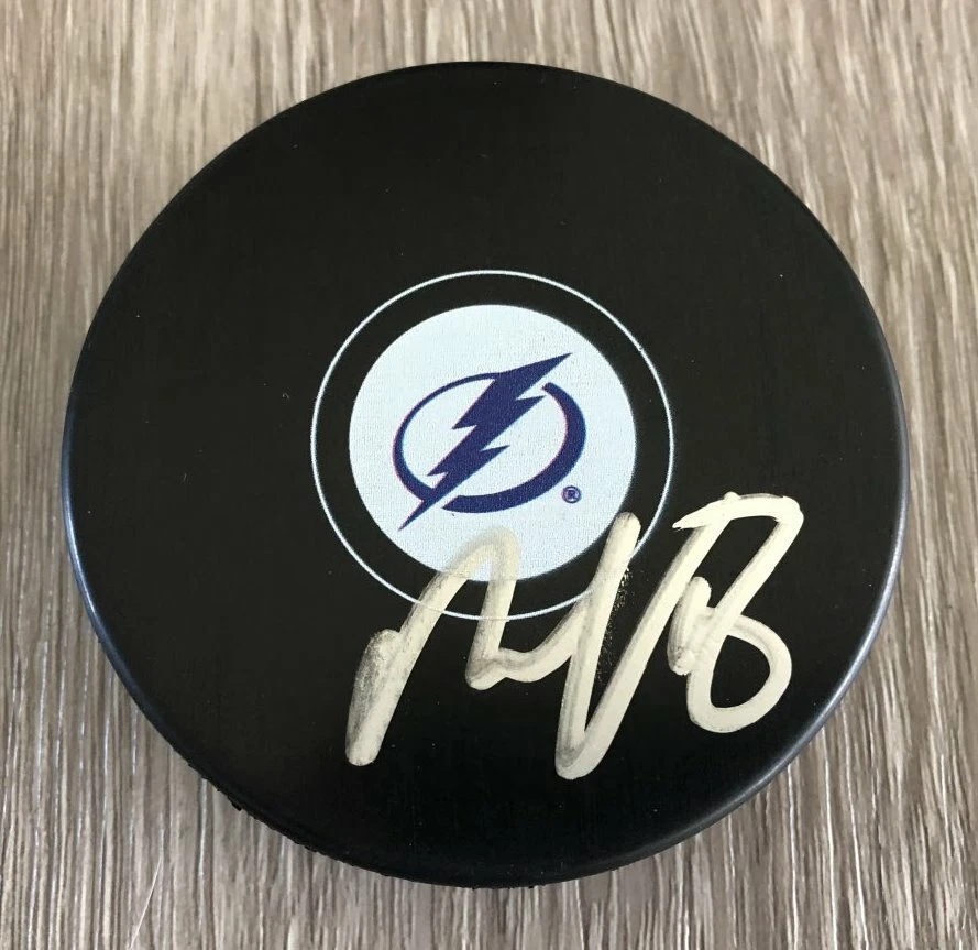 ONDREJ PALAT SIGNED AUTOGRAPH TAMPA BAY LIGHTNING LOGO PUCK B w/EXACT PROOF