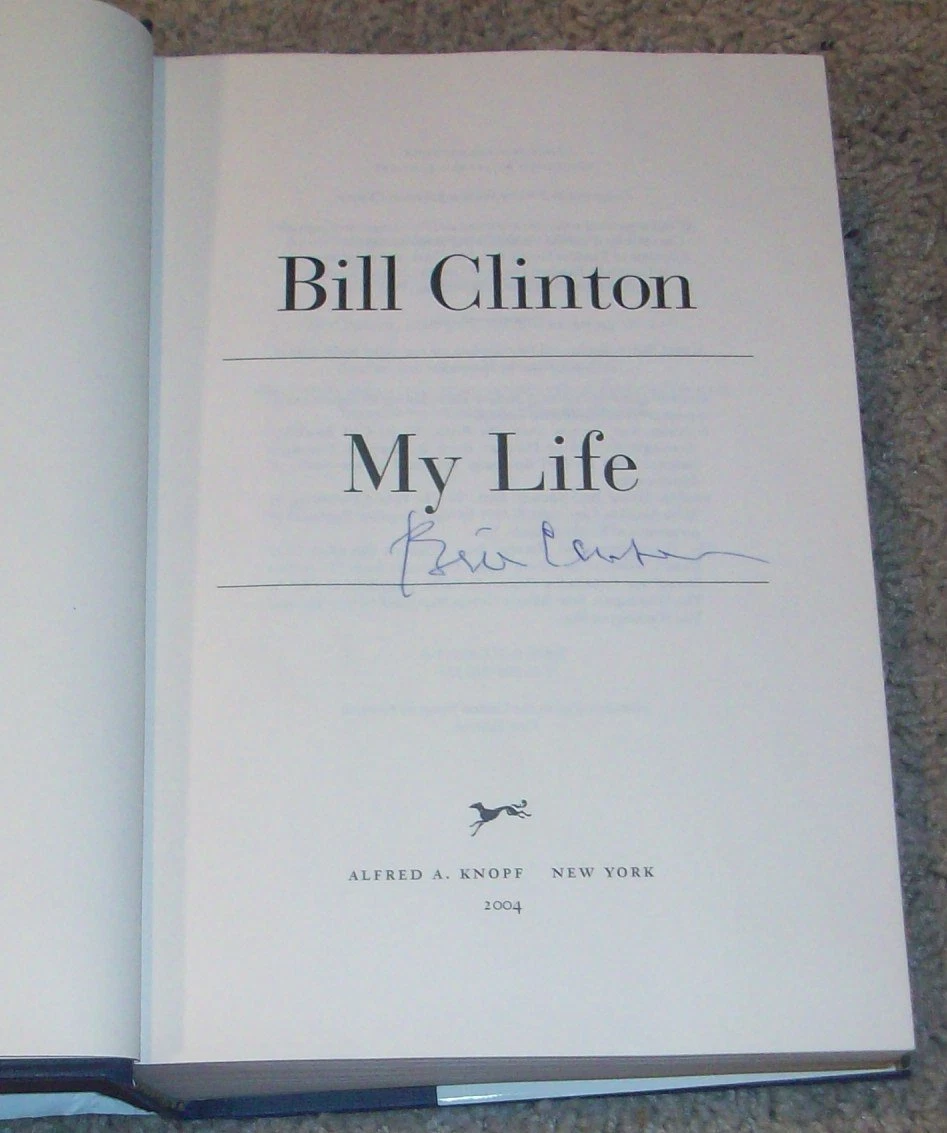 PRESIDENT BILL CLINTON SIGNED AUTOGRAPH MY LIFE FIRST EDITION HARDCOVER BOOK COA