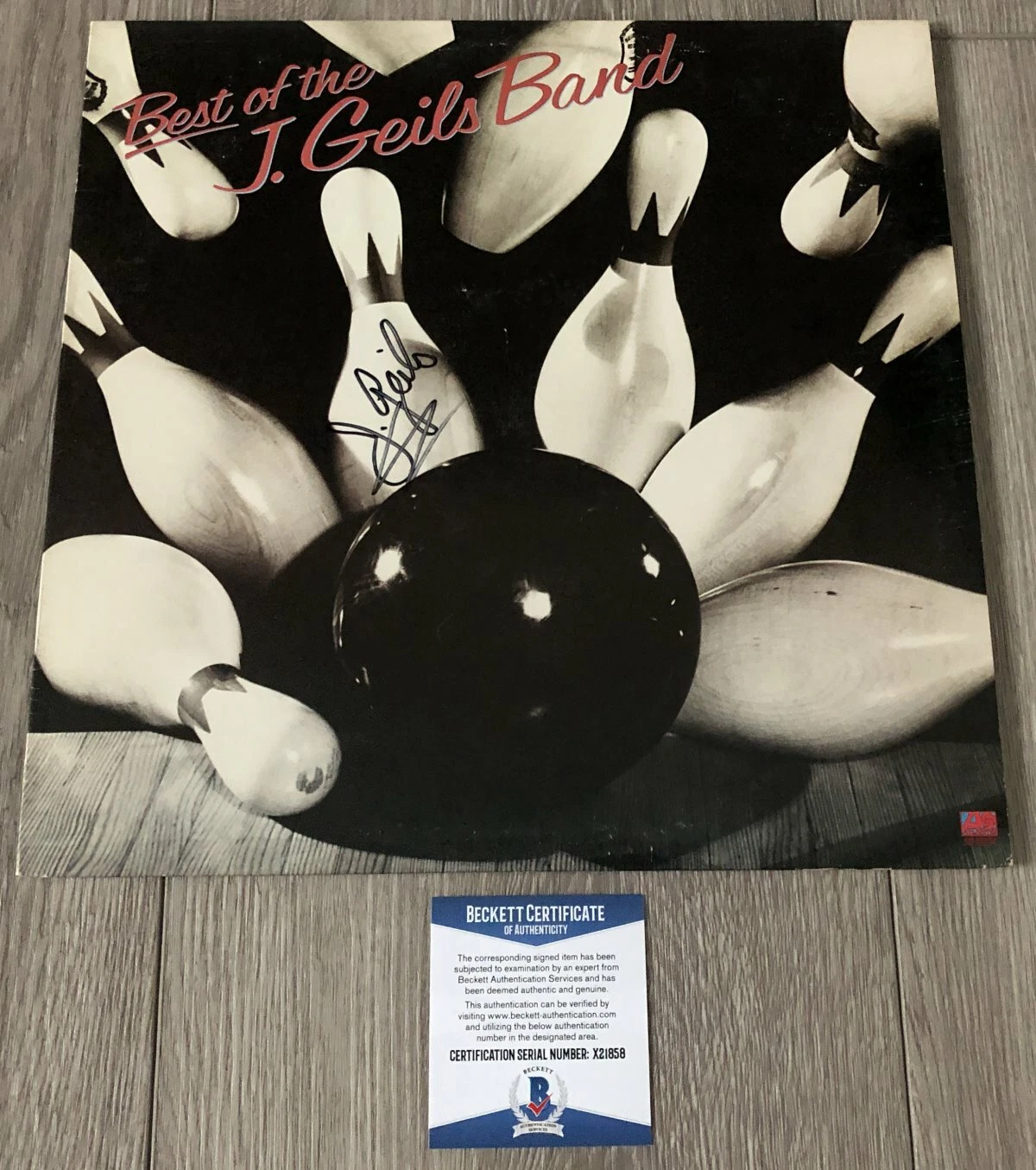 THE BEST OF J. GEILS BAND SIGNED AUTOGRAPH VINYL RECORD ALBUM & BECKETT BAS COA