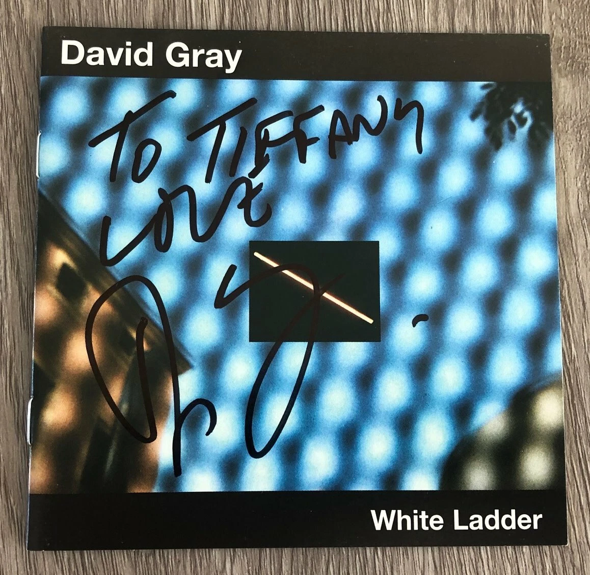 DAVID GRAY SIGNED AUTOGRAPH WHITE LADDER CD BOOKLET COVER w/EXACT PROOF