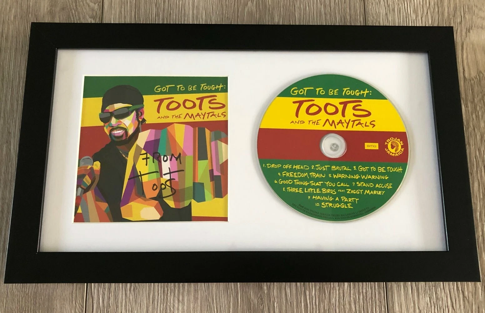 TOOTS AND THE MAYTALS SIGNED AUTOGRAPH GOT TO BE TOUGH FRAMED & MATTED CD