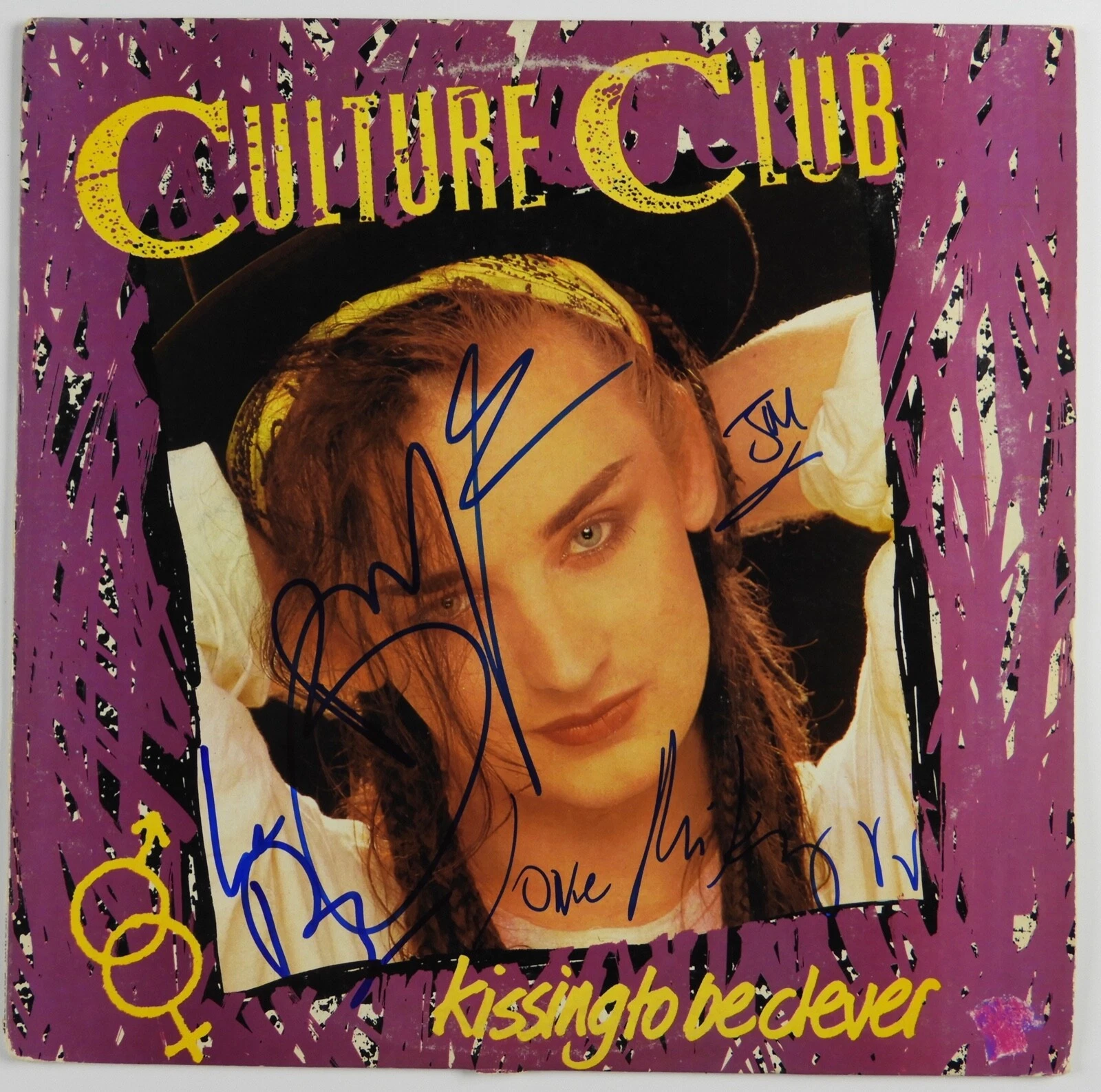 Culture Club JSA Signed Autograph Album Record Vinyl Boy George Kissing To Be