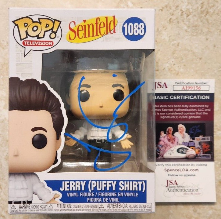 Jerry Seinfeld Signed Funko Pop! #1088 w/ JSA COA#AI99156 Puffy Shirt