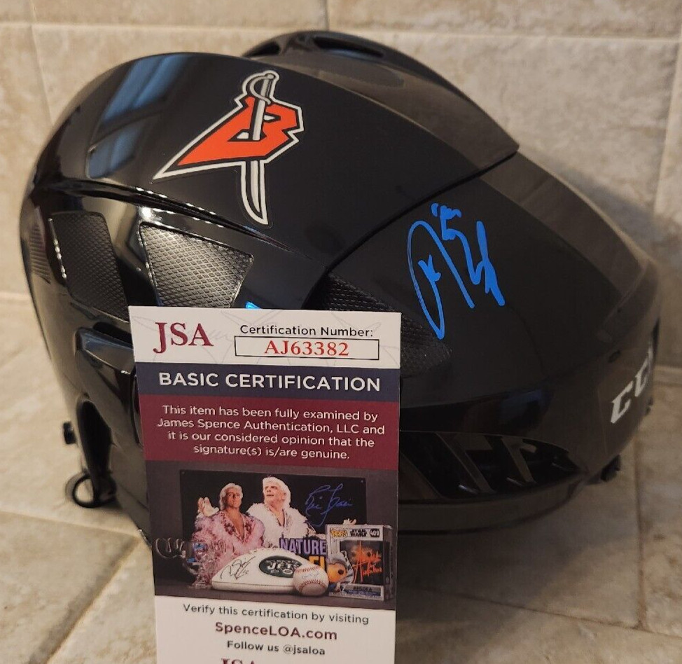 ALEX TUCH SIGNED FULL-SIZE HOCKEY HELMET W/ JSA COA #AJ63382 BUFFALO SABRES COLLECTIBLE MEMORABILIA