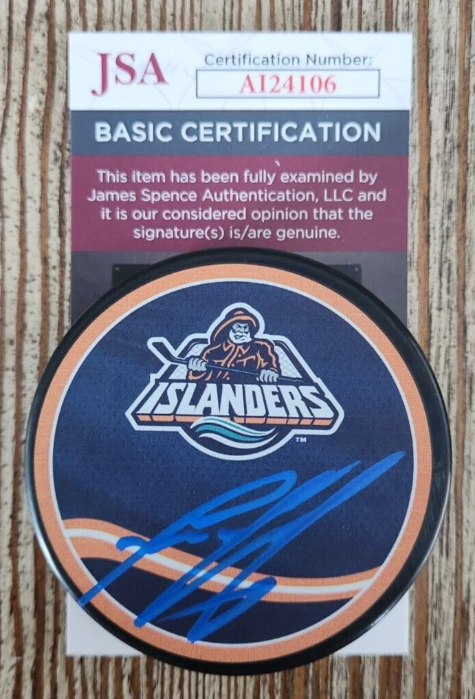 Ilya Sorokin Signed Reverse Retro Puck w/ JSA COA #AI24106 New York Islanders