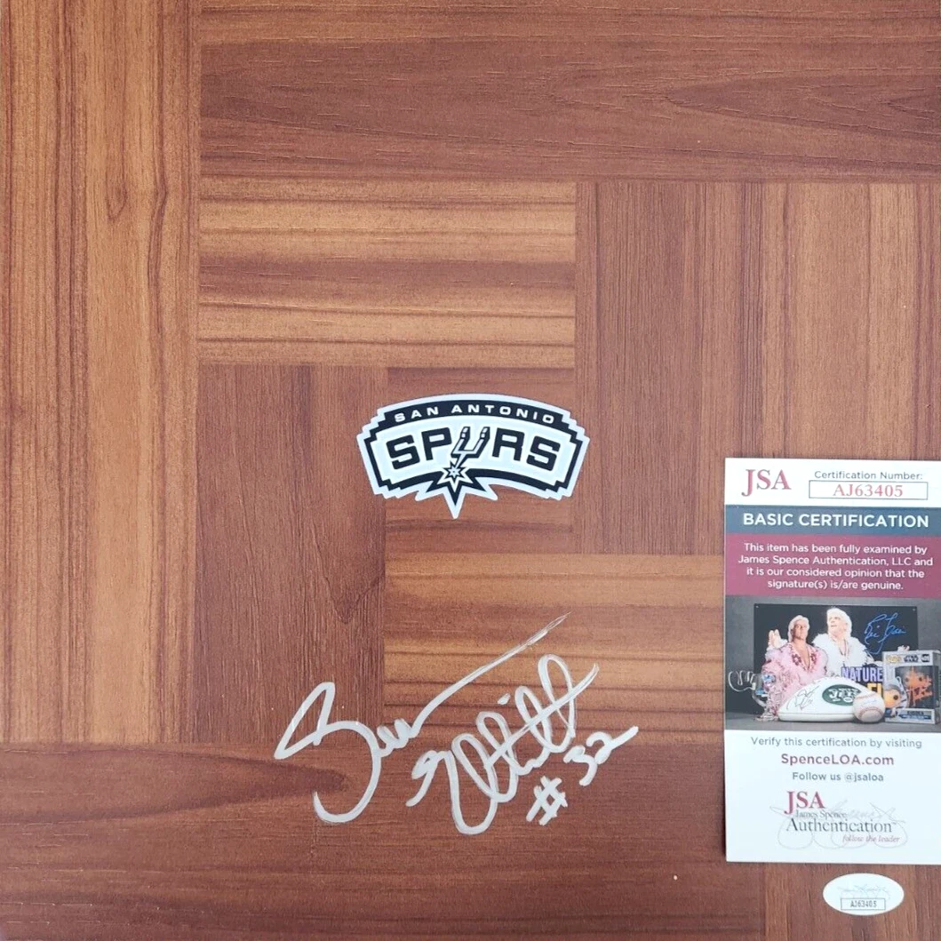 Sean Elliott Signed Floorboard w/ JSA COA #AJ63405 San Antonio Spurs