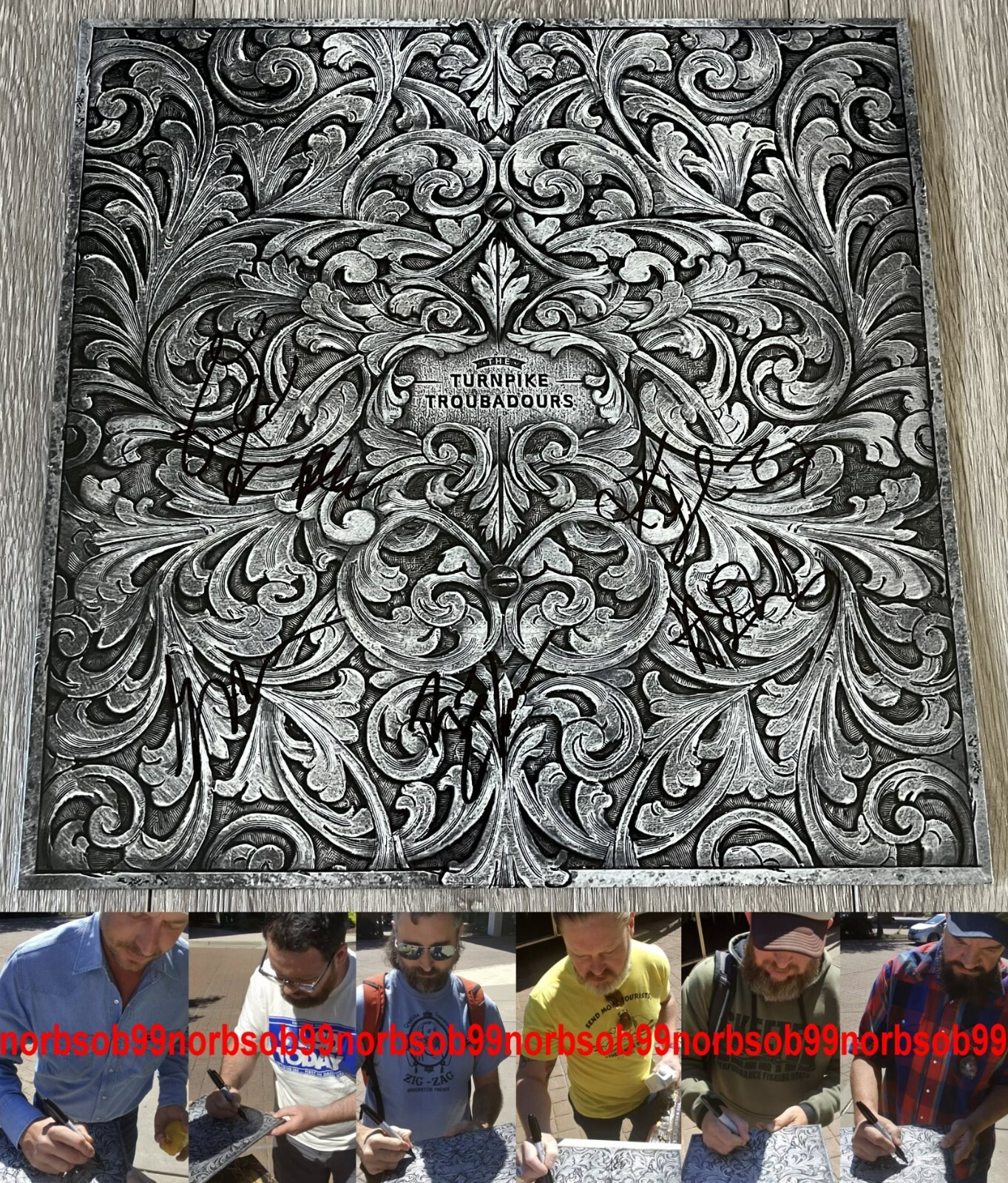 THE TURNPIKE TROUBADOURS SIGNED AUTOGRAPH VINYL LP EVAN FELKER +5 w/EXACT PROOF