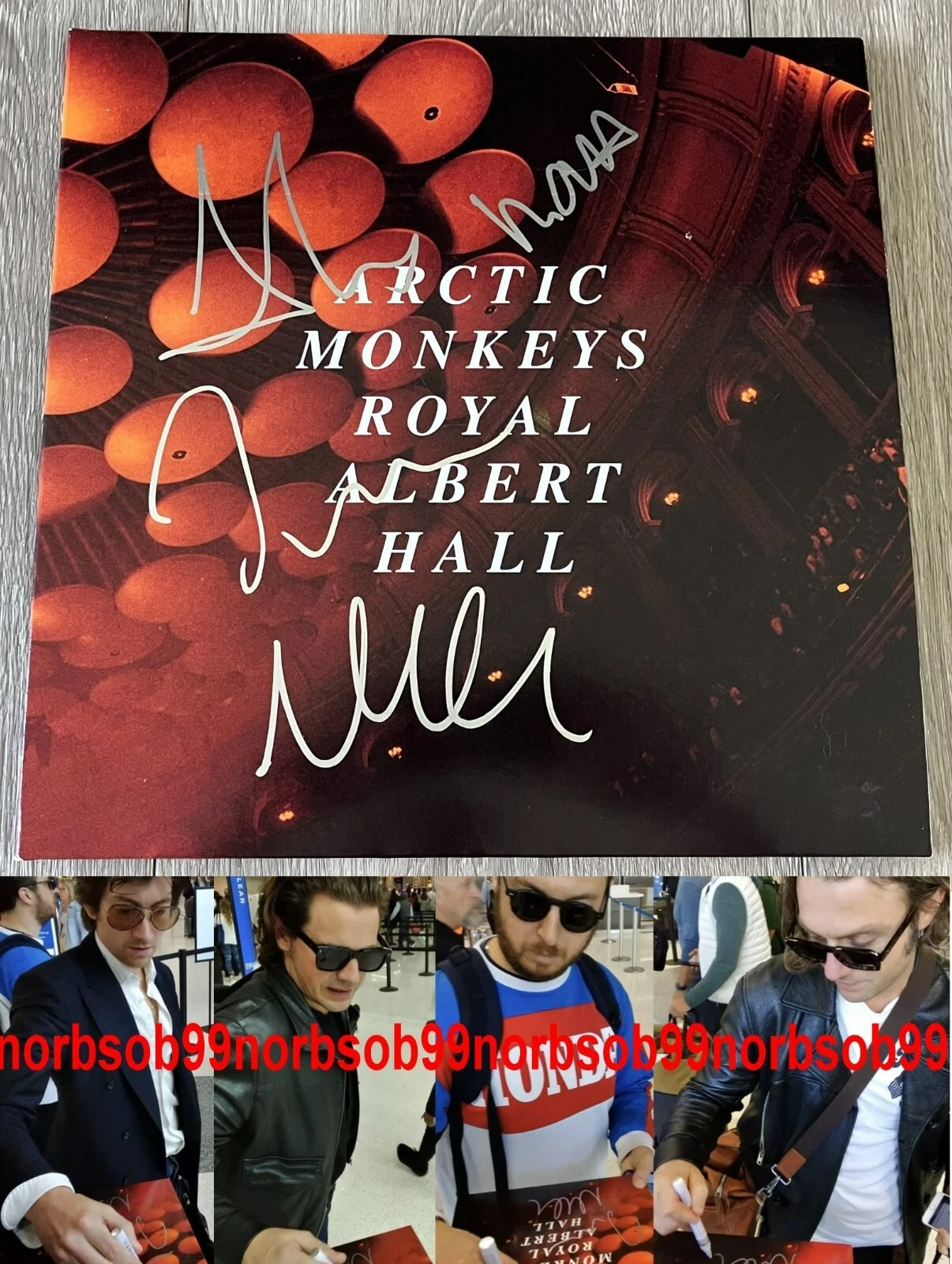 ARCTIC MONKEYS X4 SIGNED LIVE AT THE ROYAL ALBERT HALL VINYL ALBUM w/EXACT PROOF