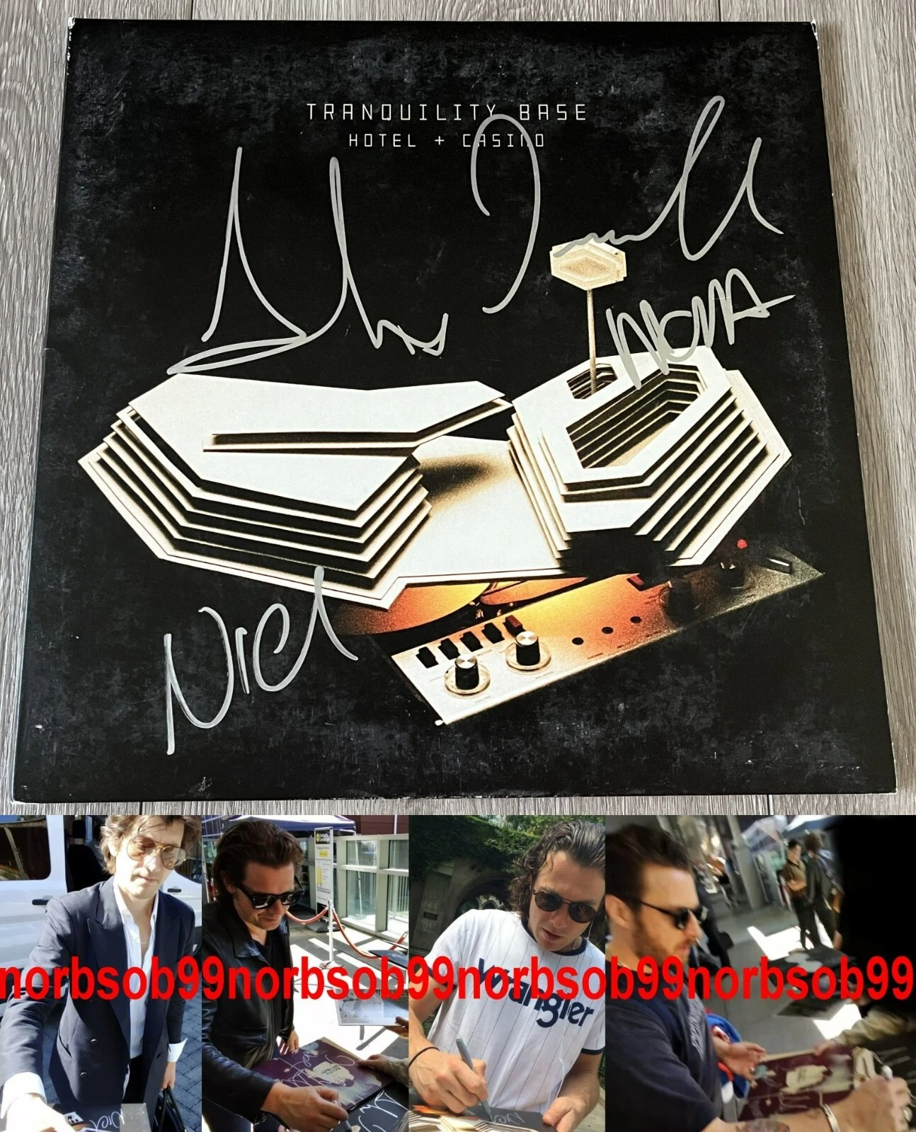 ARCTIC MONKEYS SIGNED TRANQUILITY BASE HOTEL & CASINO VINYL ALBUM w/EXACT PROOF