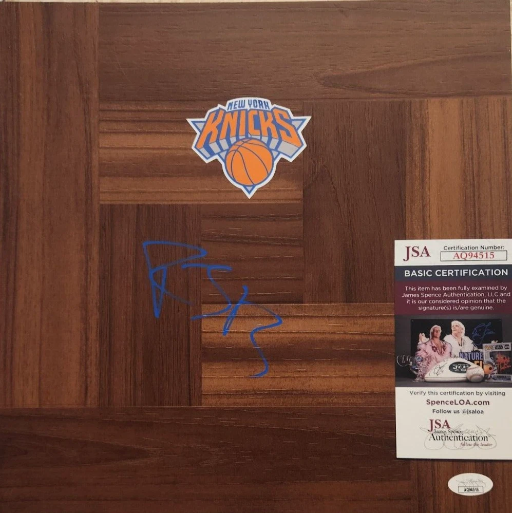 RJ Barrett Signed Floorboard w/ JSA COA #AQ94515 NY New York Knicks