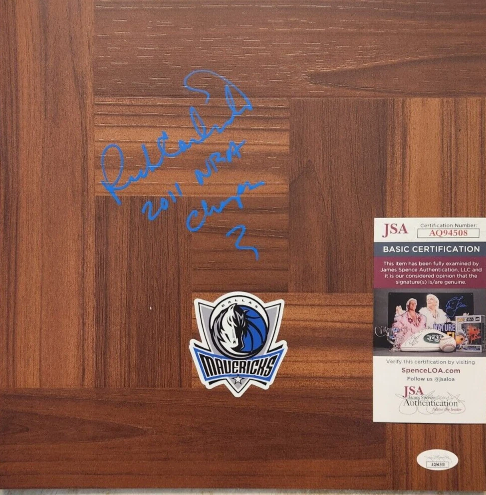 Rick Carlisle Signed Floorboard w/ JSA COA #AQ94508 Dallas Mavericks 2011 Champs