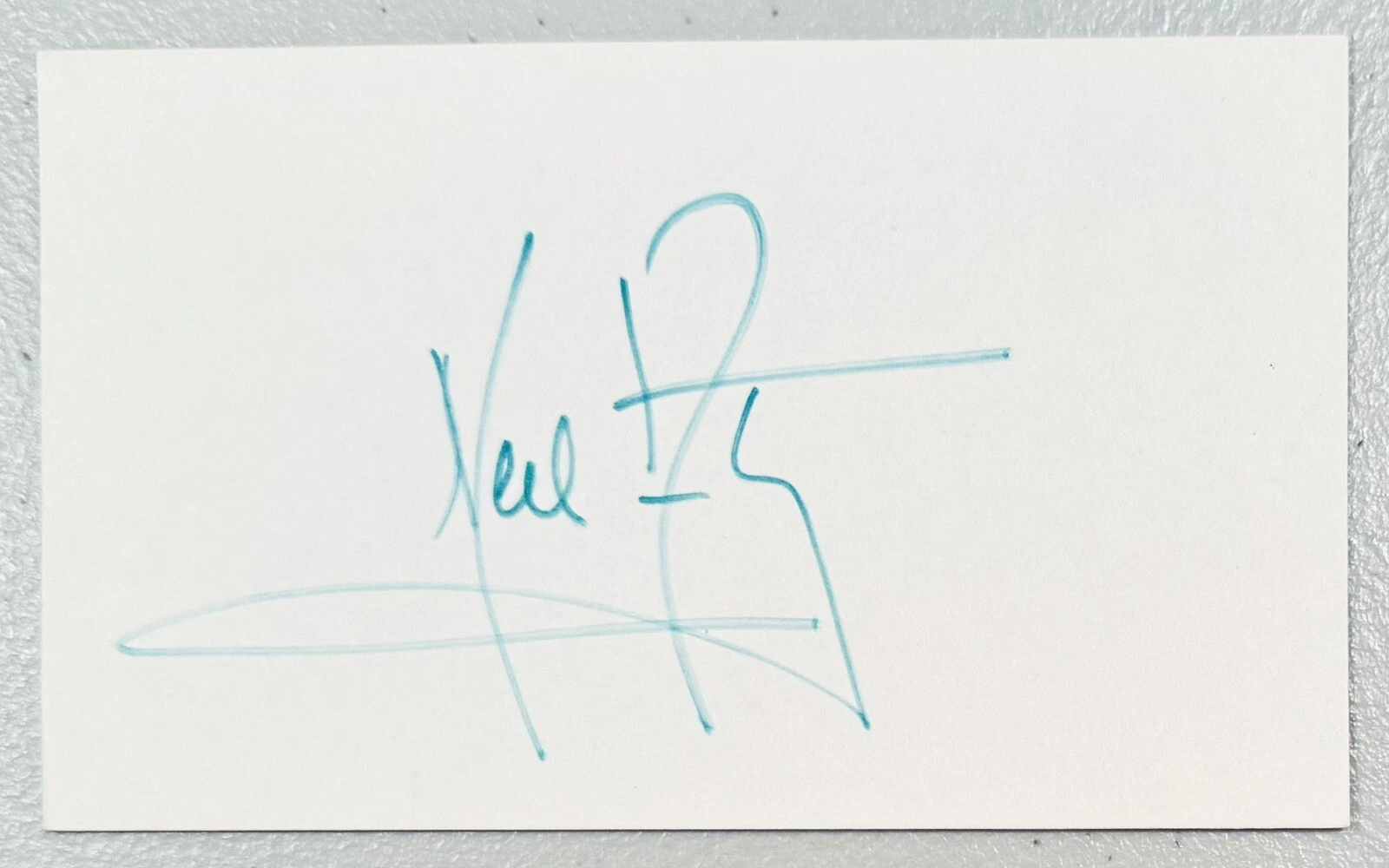 Neil Armstrong Signed Autographed 3x5 Card Beckett BAS Apollo 11 NASA Astronaut