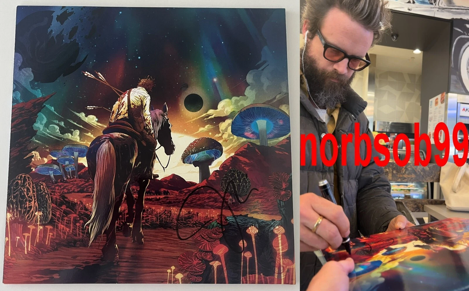 FATHER JOHN MISTY SIGNED GREATEST HITS VINYL w/EXACT VIDEO PROOF & BECKETT COA