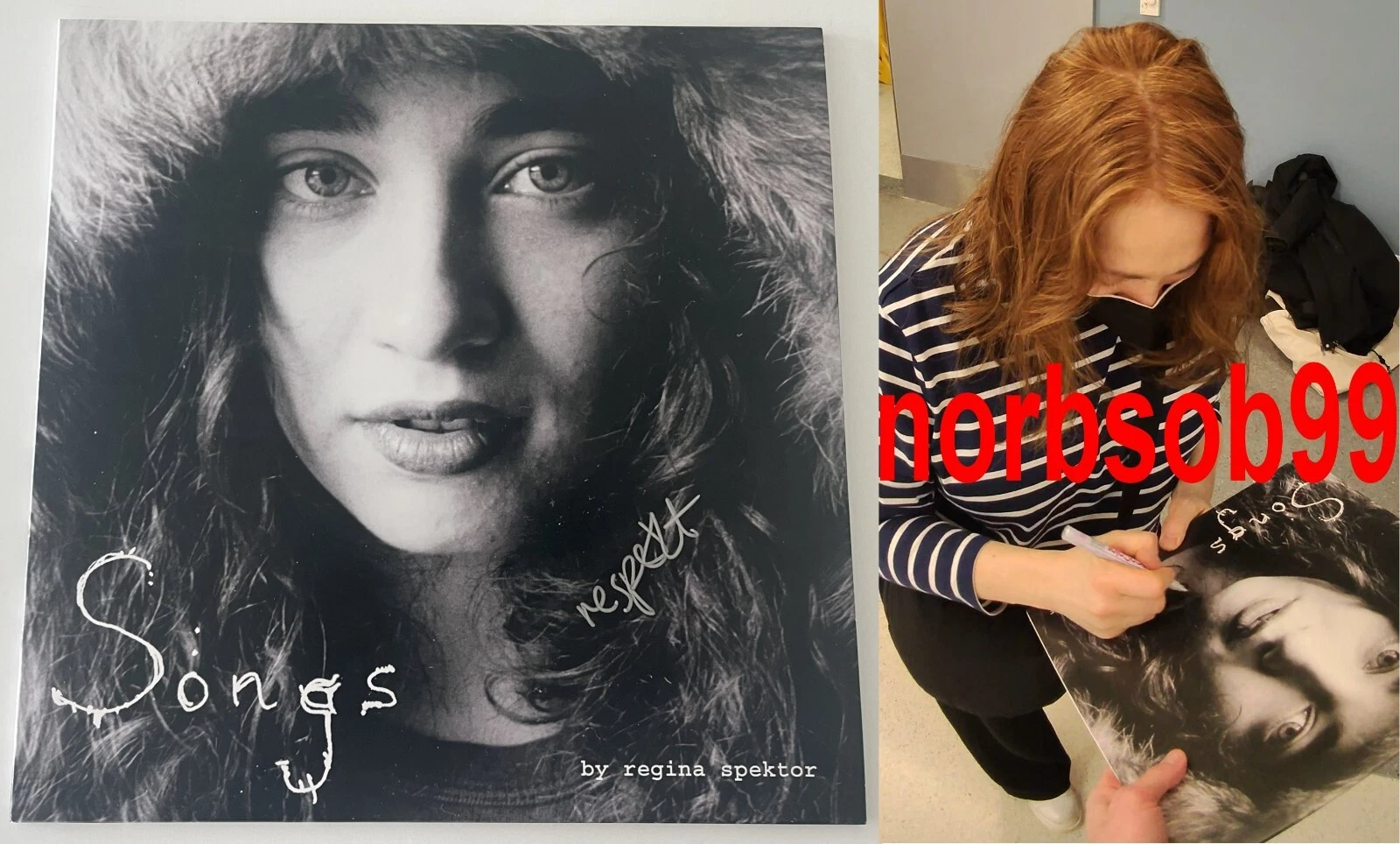 REGINA SPEKTOR SIGNED AUTOGRAPH SONGS VINYL ALBUM LP w/EXACT PROOF & BECKETT COA