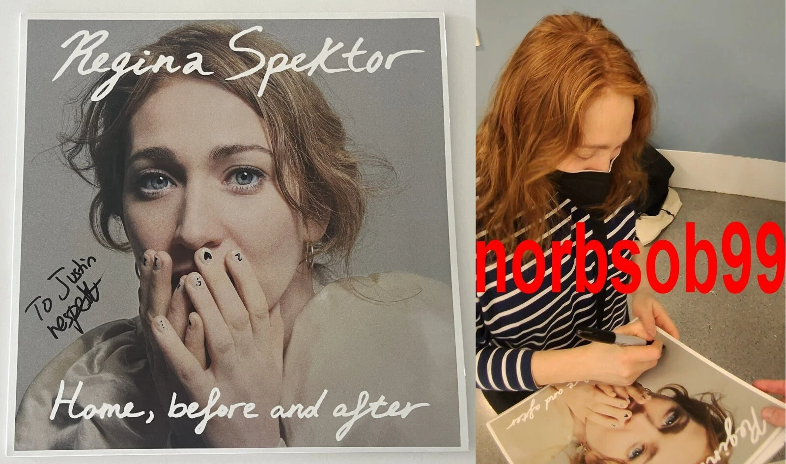 REGINA SPEKTOR SIGNED AUTOGRAPH HOME BEFORE & AFTER VINYL ALBUM LP w/EXACT PROOF