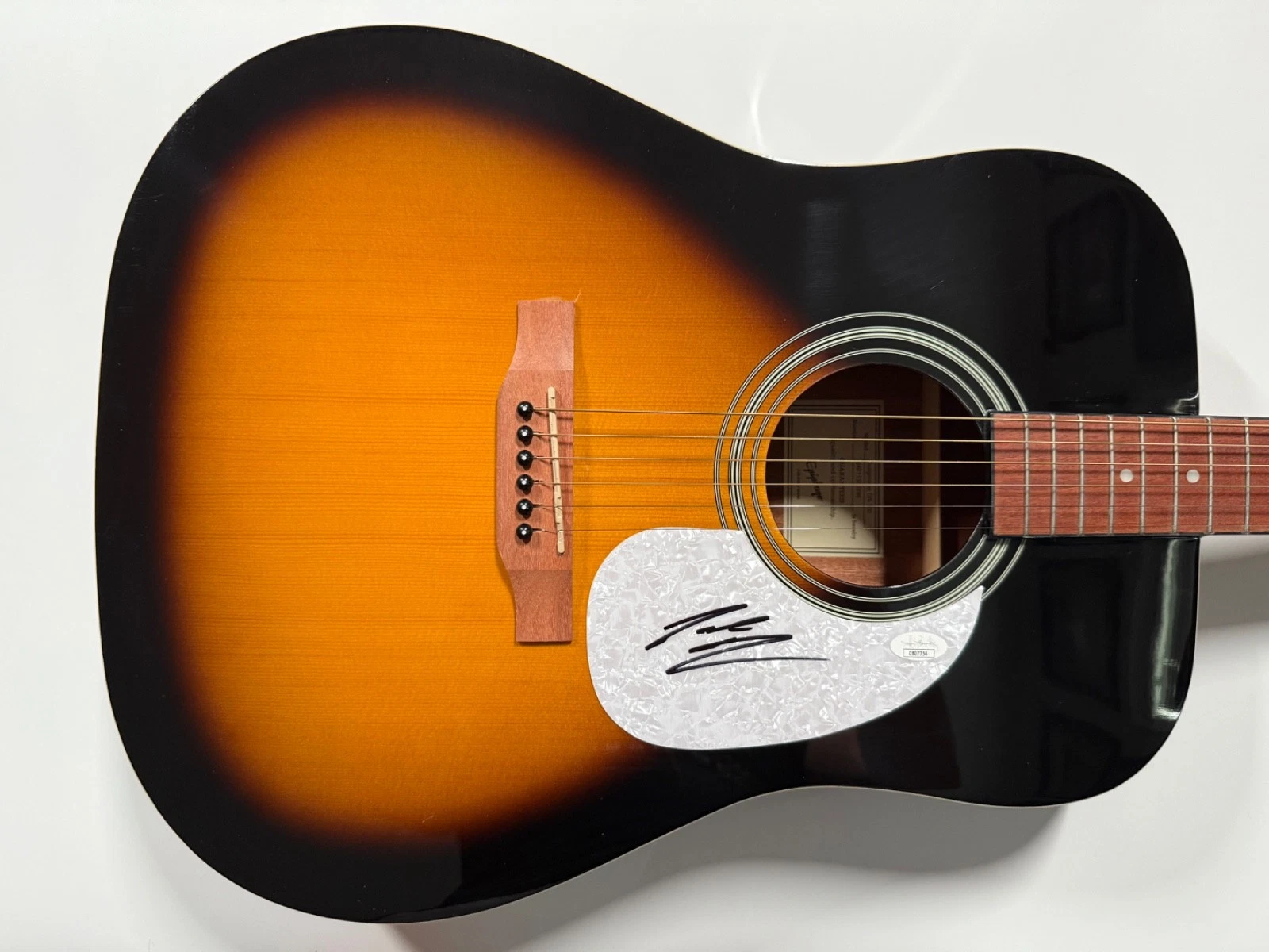 Jordan Davis JSA Autograph Signed Guitar Epiphone Acoustic