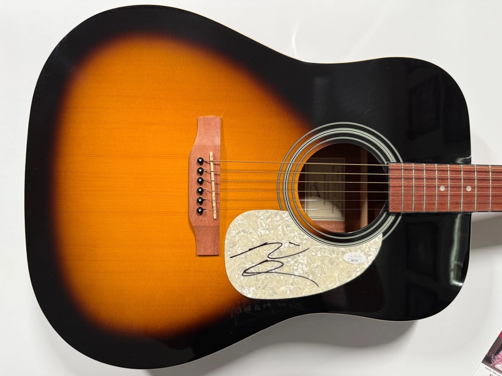 Gavin Adcock JSA Autograph Signed Guitar Epiphone Acoustic