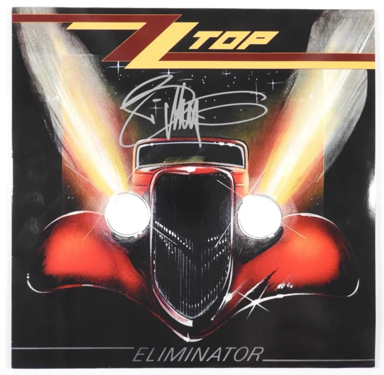 ZZ TOP BILLY GIBBONS JSA SIGNED AUTOGRAPH RECORD ALBUM VINYL ELIMINATOR COLLECTIBLE MEMORABILIA