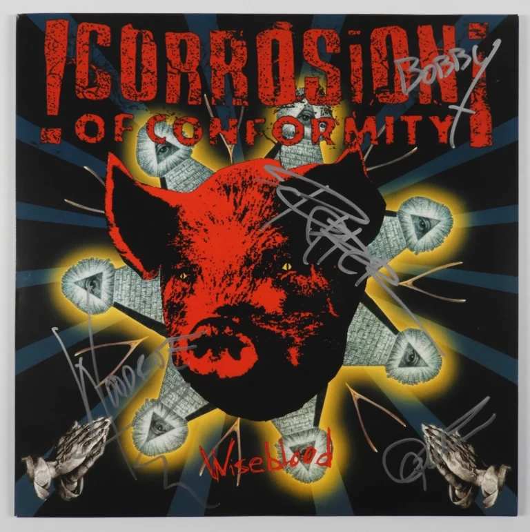 Corrosion Of Conformity JSA Signed Autograph Record Album Vinyl Wiseblood