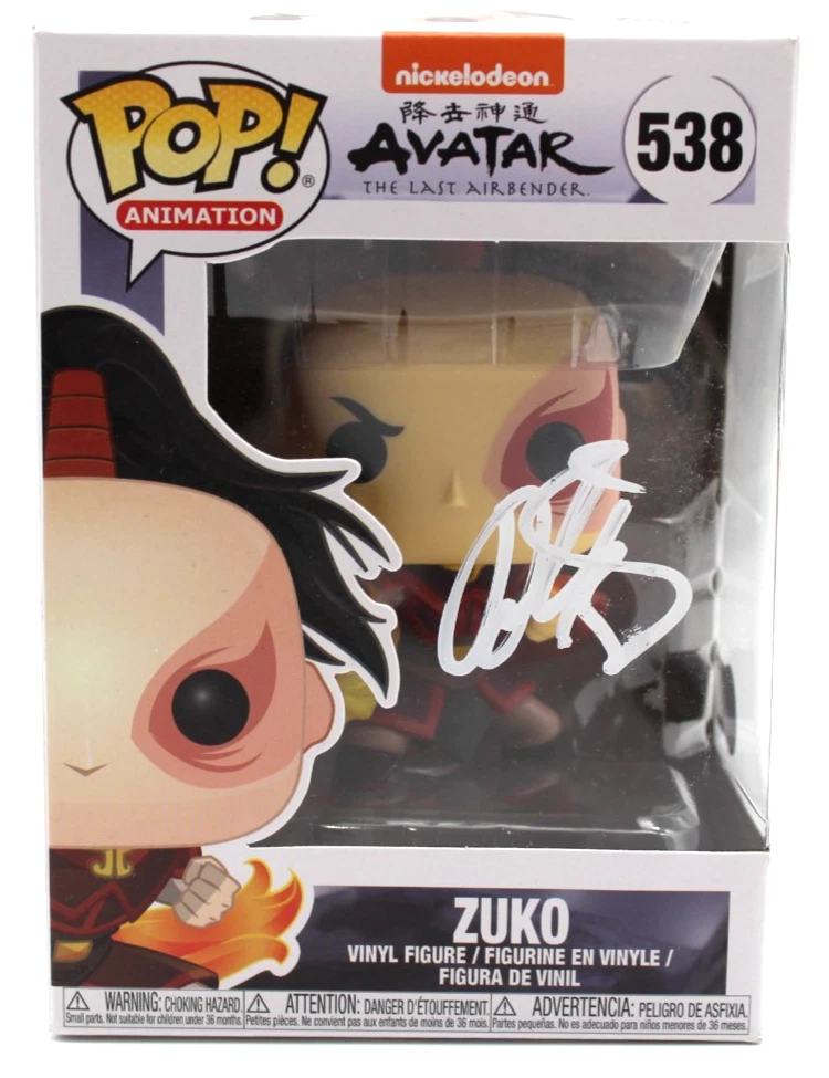 Dante Basco Signed Avatar Zuko Last Airbender Funko Pop 538 w/Beckett BU41110