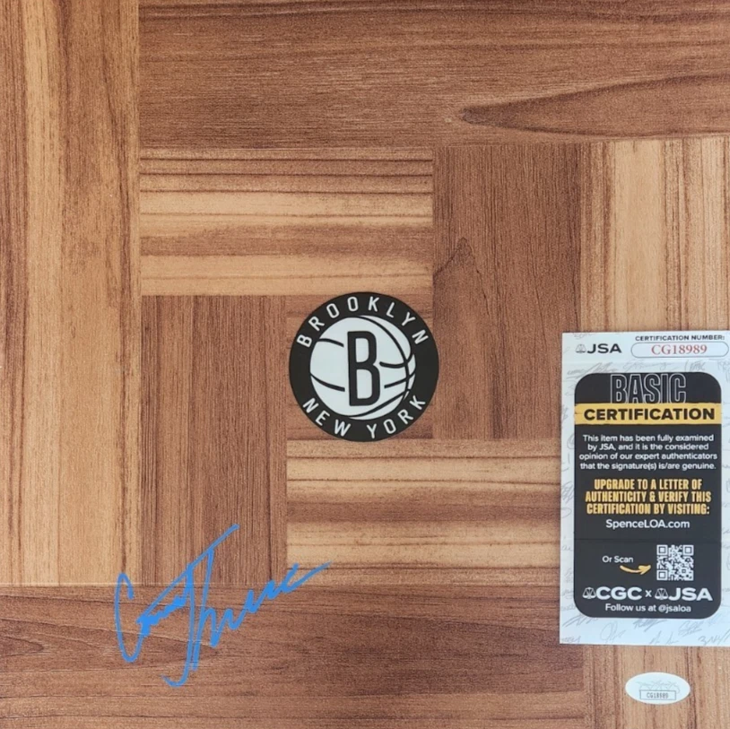 Cam Thomas Signed Floorboard w/ JSA COA #CG18989 Brooklyn Nets