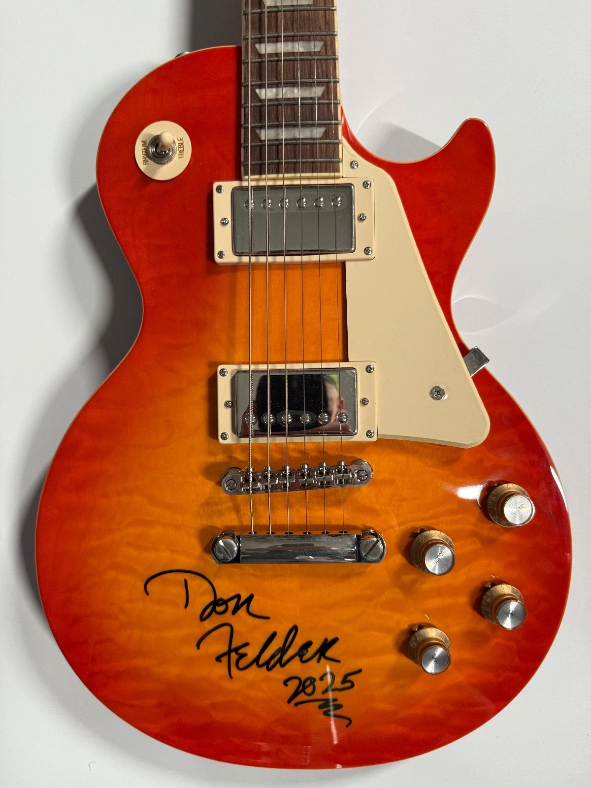 Don Felder The Eagles JSA Signed Autograph Epiphone Guitar Les Paul Standard 60s