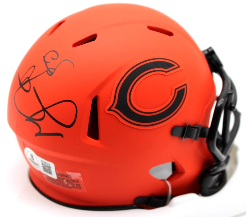 Grady Jarrett Signed Chicago Bears Rave Mini Football Helmet w/Beckett BT56214