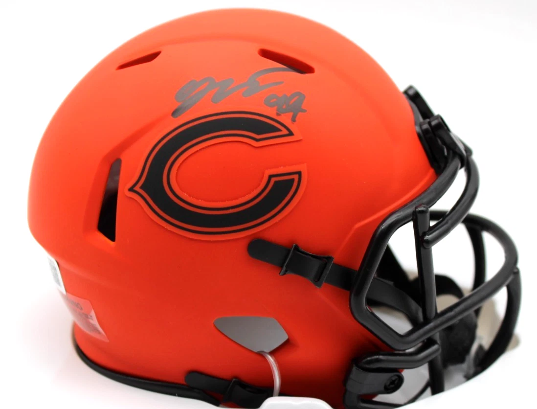 Gervon Dexter Signed Bears Rave Mini Football Helmet w/Beckett BAS BT56216