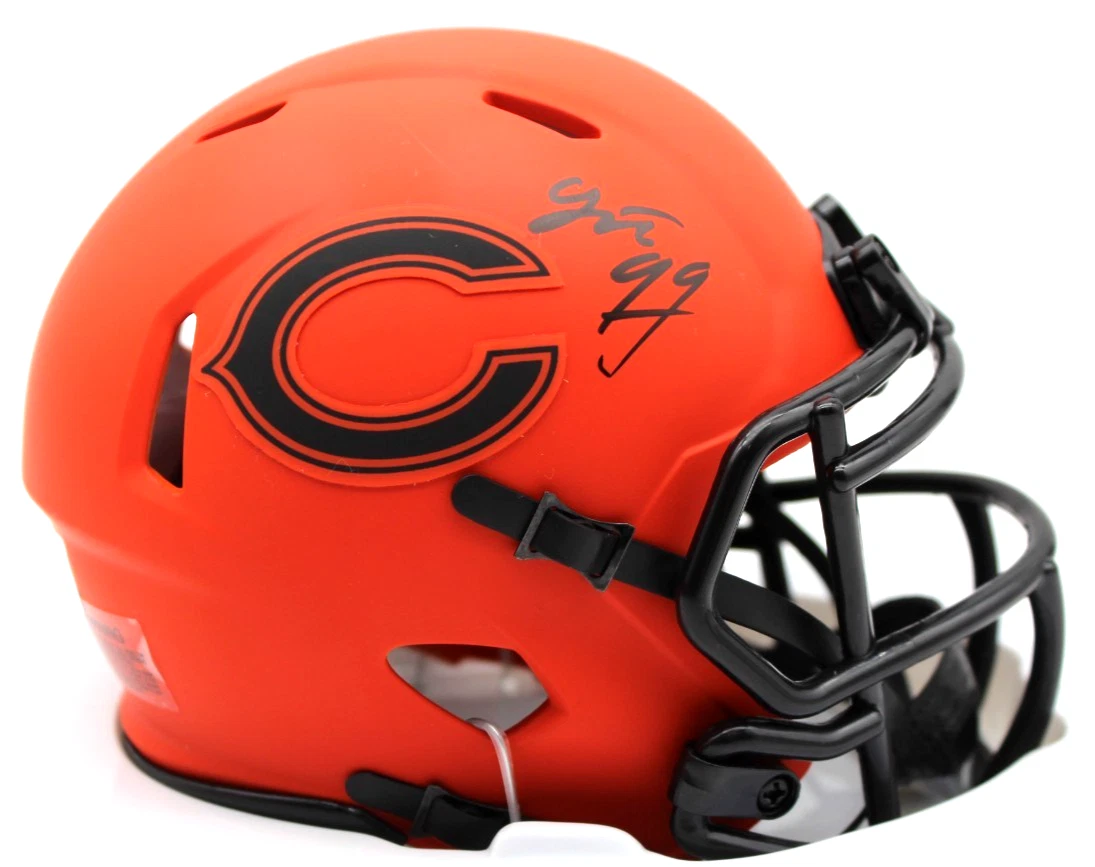 Gervon Dexter Signed Bears Rave Mini Football Helmet w/Beckett BAS BT56215