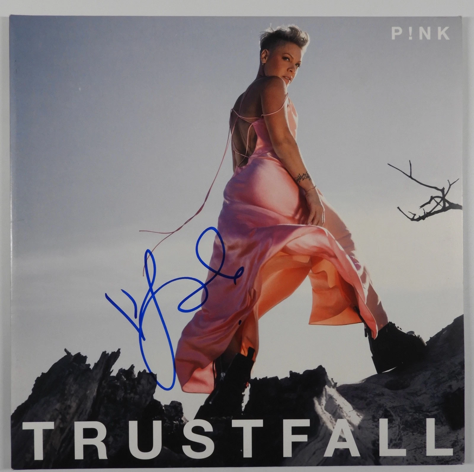 P!NK ACOA Signed Autograph Record Album Vinyl Trustfall PINK
