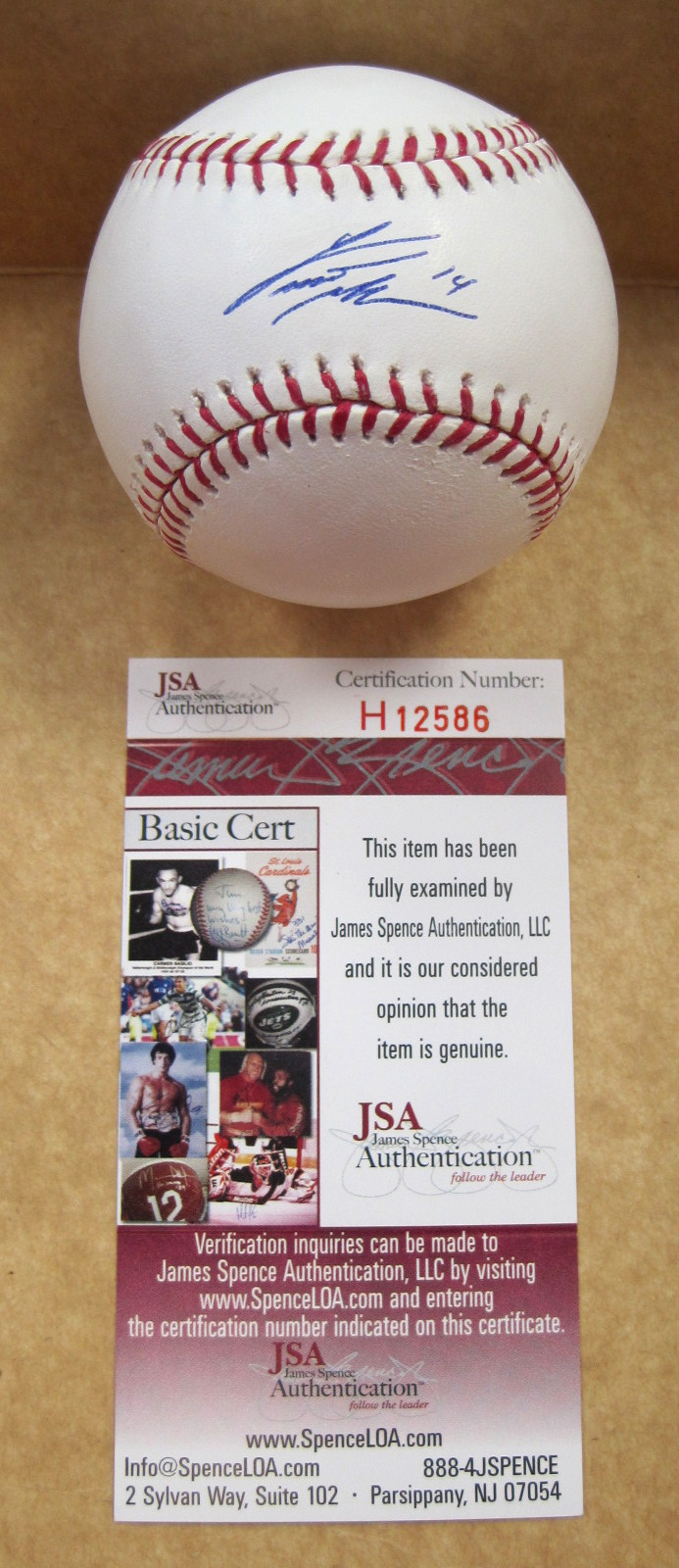 CURTIS GRANDERSON NEW YORK YANKEES b AUTOGRAPHED OFFICIAL M.L.BASEBALL W/JSA