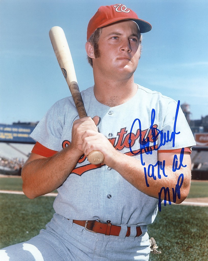 JEFF  BURROUGHS  WASHINGTON SENATORS 1974 AL MVP SIGNED