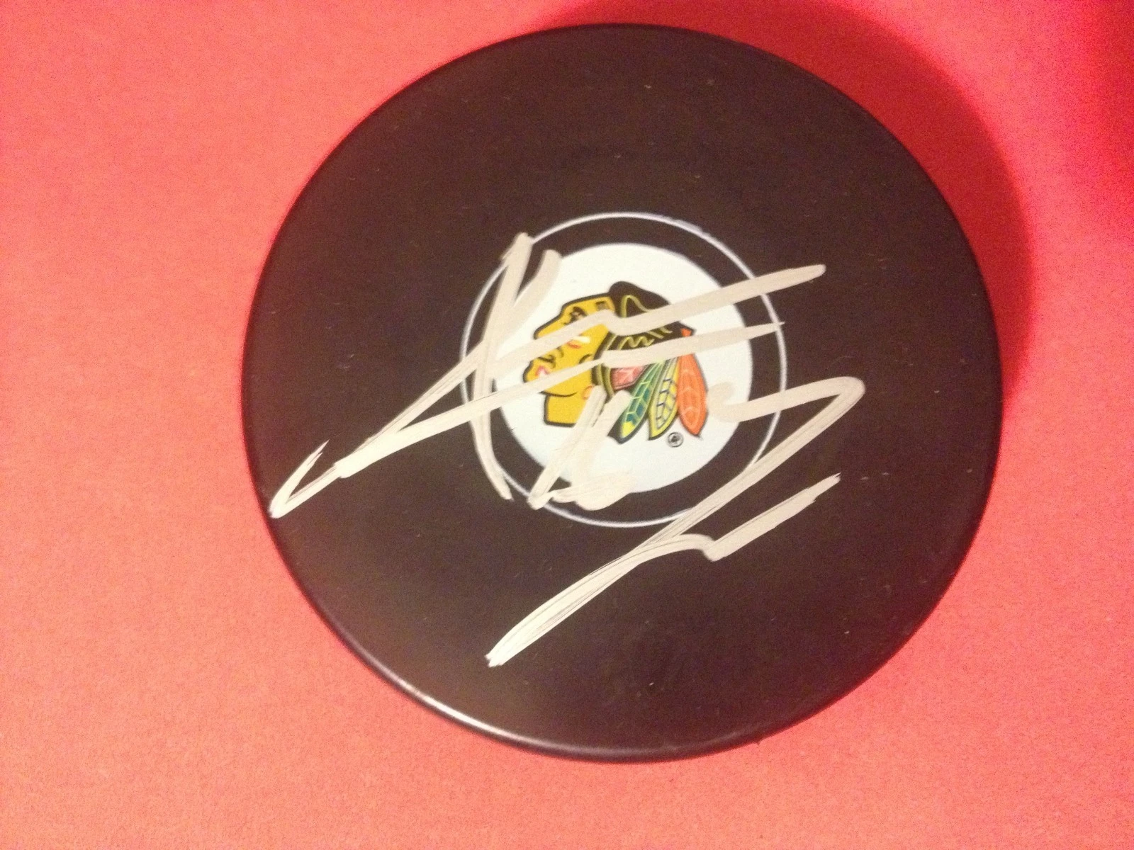 Andrew Ladd Jets Blackhawks USA Hockey Signed Auto Puck