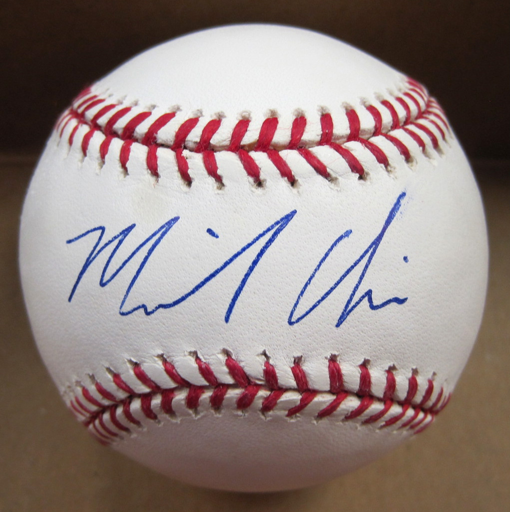 MICHAEL CHOICE TEXAS RANGERS SIGNED AUTOGRAPHED M.L.BASEBALL W/COA
