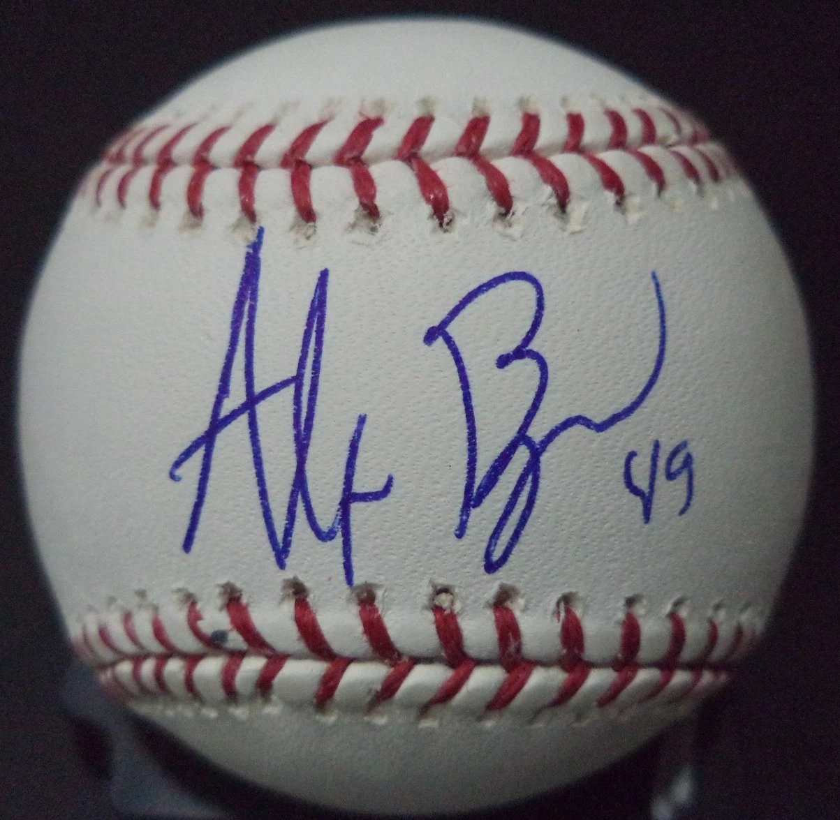 ALEX BURGOS DETROIT TIGERS SIGNED AUTOGRAPHED ROMLB BASEBALL W/COA