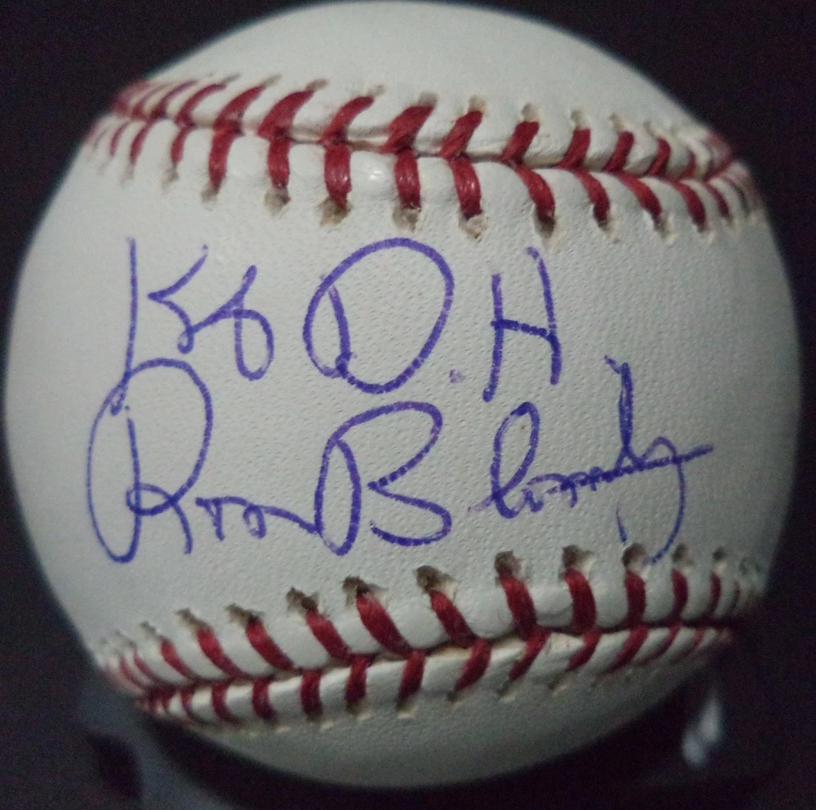 RON BLOMBERG 1ST DH SIGNED AUTOGRAPHED ROMLB BASEBALL W/COA
