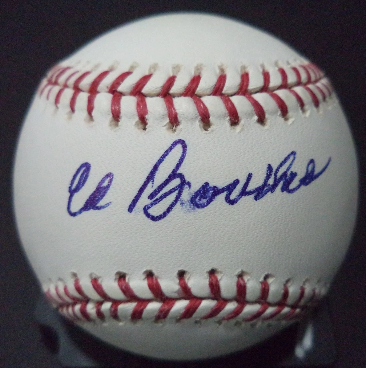 ED BOUCHEE PHILLIES/METS DECEASED SIGNED AUTOGRAPHED ROMLB BASEBALL W/COA