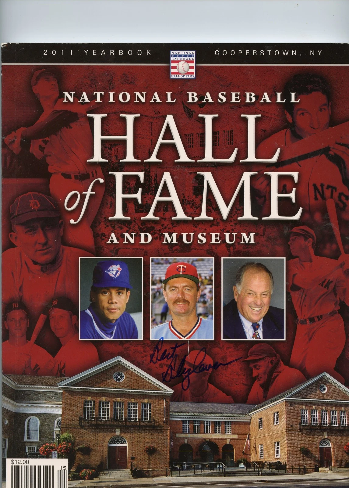 2011  HALL OF FAME YEARBOOK SIGNED BY BERT BLYLEVEN 144 PAGES SLIGHT CREASE COLLECTIBLE MEMORABILIA