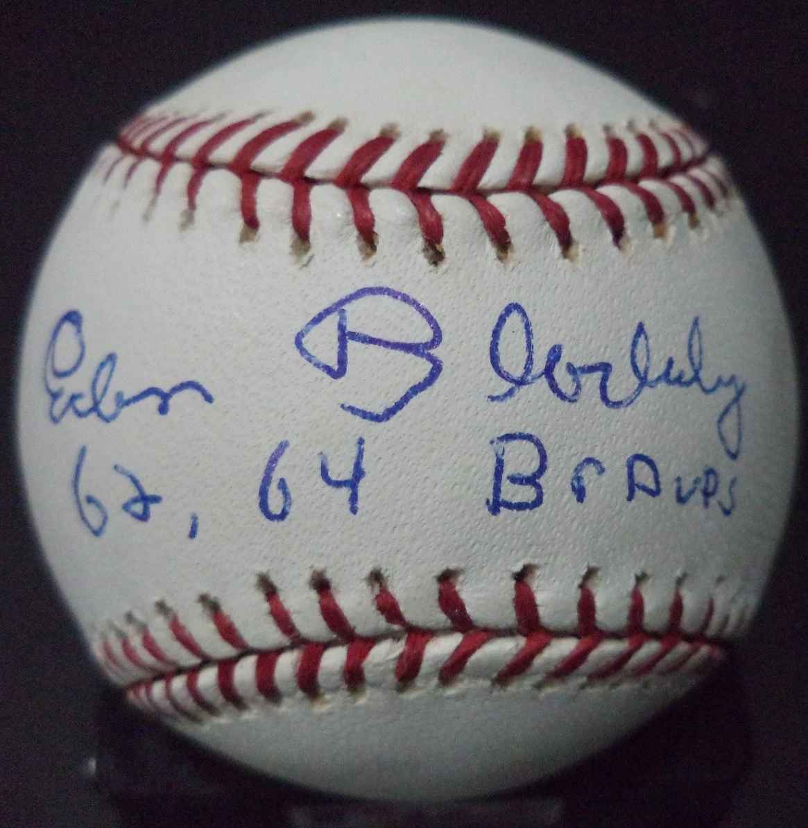 ETHAN BLACKABY 62 64 BRAVES AUTOGRAPHED SIGNED ROMLB BASEBALL W/COA