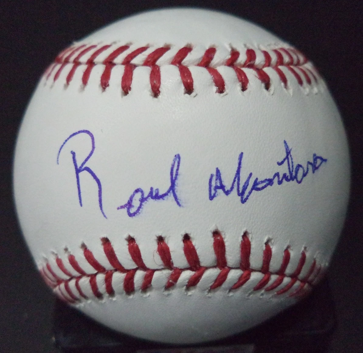 RAUL ALCANTARA ORIOLES A'S SIGNED AUTOGRAPHED ROMLB BASEBALL W/COA