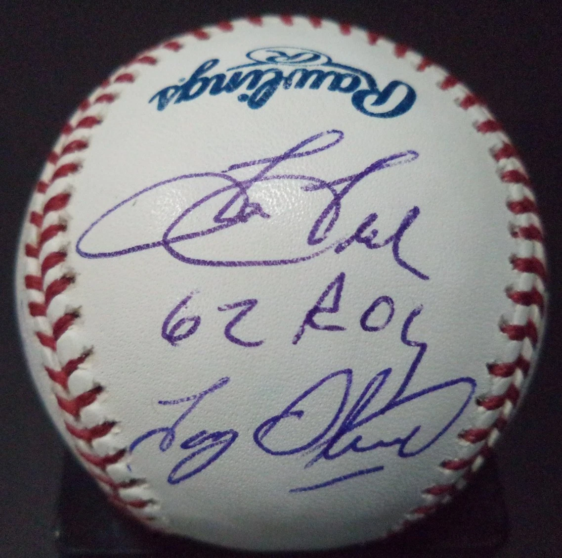 R.O.Y. BALL CEPEDA SIEVERS DAWSON DARK OLIVAS TRESH BAHNSEN SIGNED M.L. BASEBALL