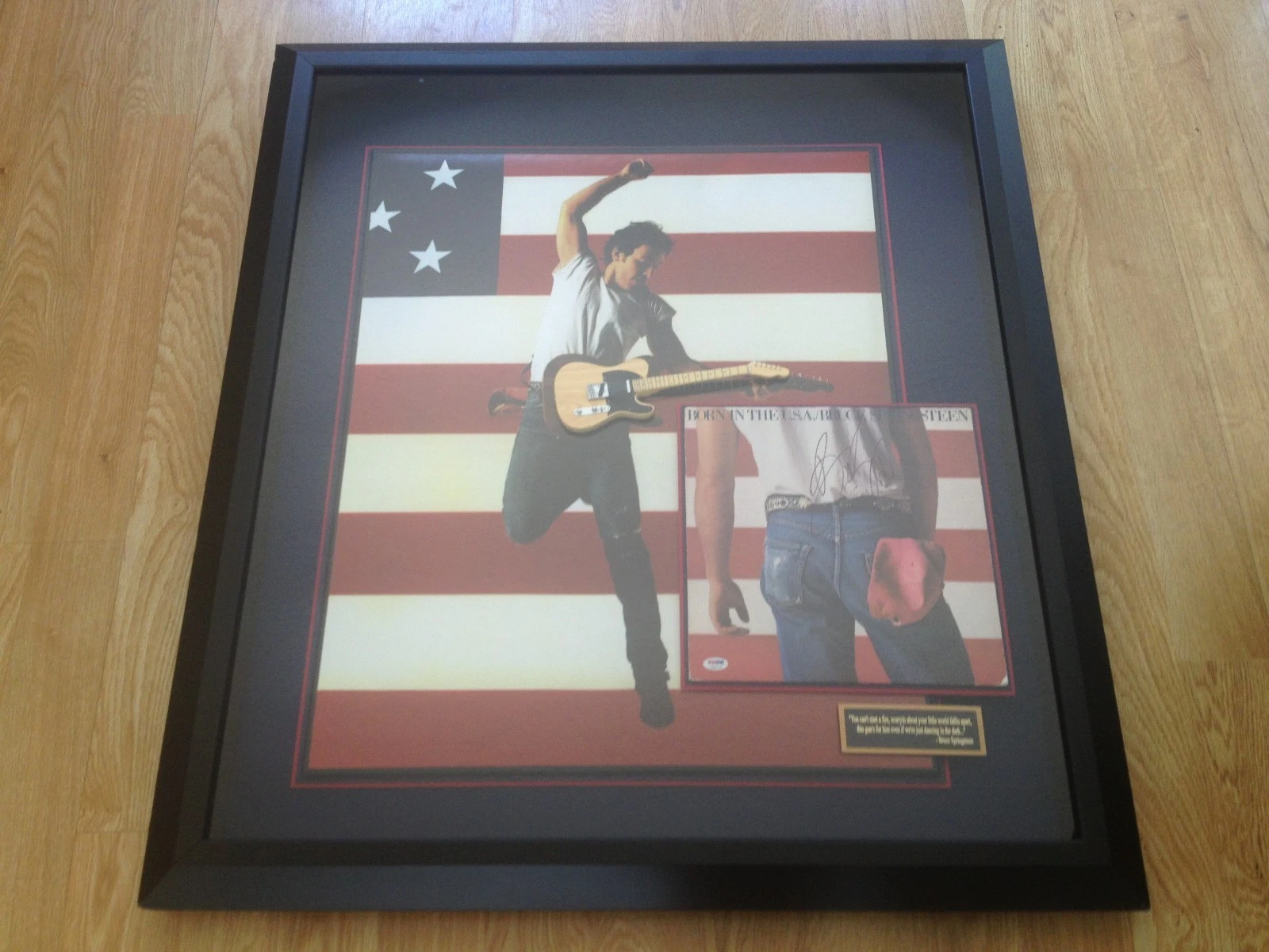 Bruce Springsteen Signed Auto Born In The USA Album PSA/DNA Letter Framed LOA