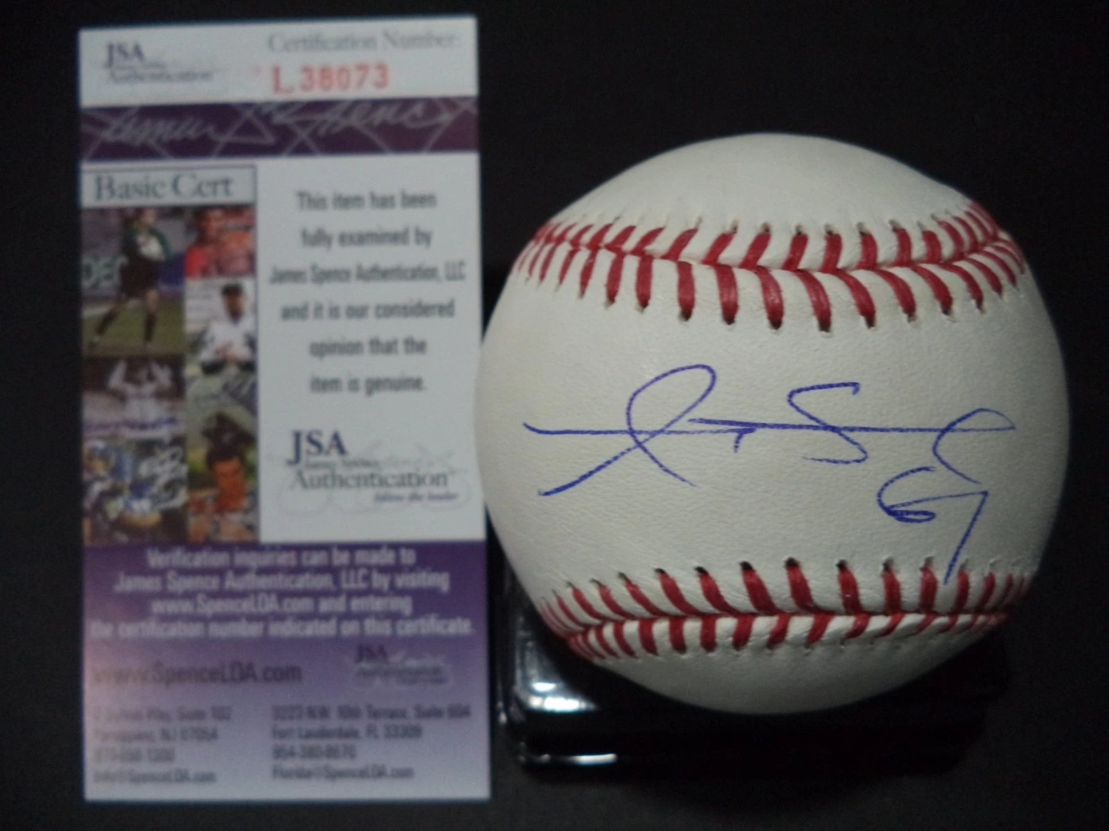 ANDREW SUSAC SF GIANTS SIGNED AUTOGRAPHED ROMLB BASEBALL JSA COA #L38073